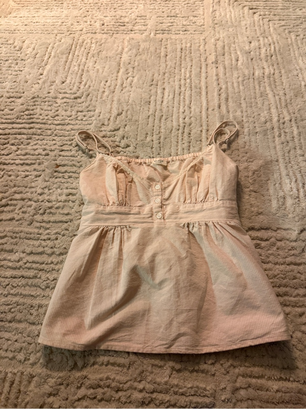 Brandy Melville pale pink button-front camisole